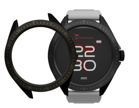 Smartwatch Rocks 2.0 con Cover Intercambiabili Cinturino Grigio Cover Nera e Gun